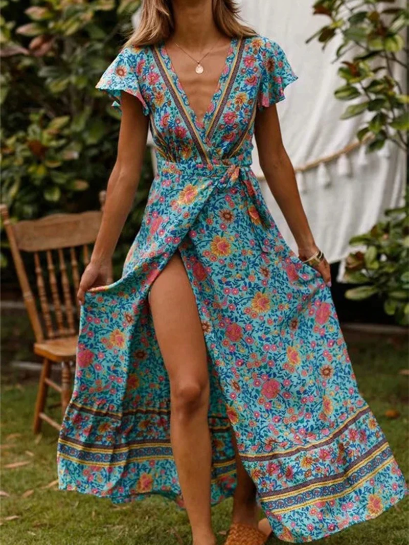 knee length dresses for ladies 100% COTTON Lace front BOHO Maxi SWING dress MANY COLOURS NATURAL ECO –  CCcollections