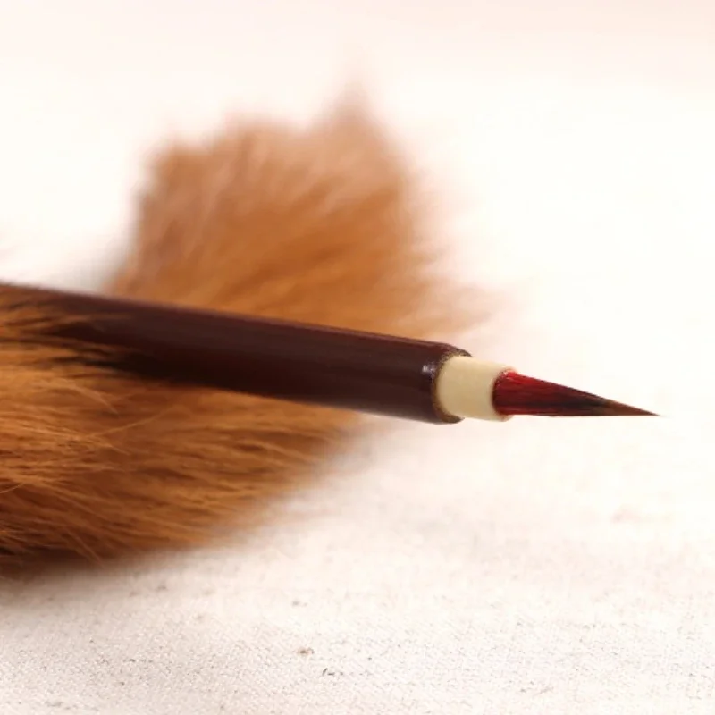 Weasel Hair Drawing Brush Chinese Small Regular Script Copy Scriptures Calligraphy Brushes Watercolor Line Drawing Brush Pen