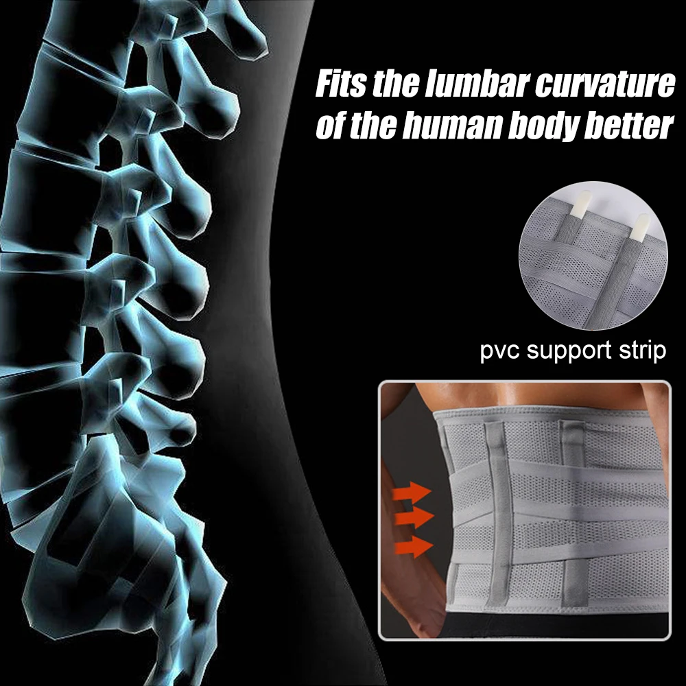 Lower Back Support Belt Women Men Lifting Lumbar Back Brace Pain Relief Herniated Disc Sciatica Back Brace Working