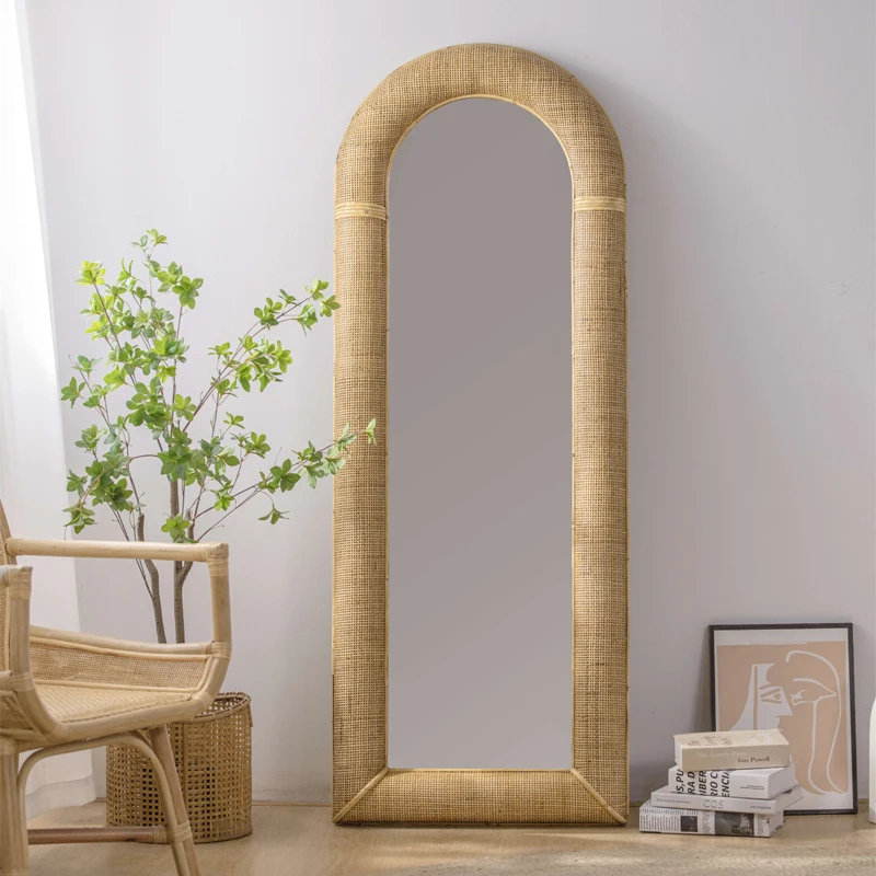Modern Vintage Big Mirror Wavy Aesthetic Funky Create Design Frame Items Mirror Dressing Full Body Spiegel Wand Home Products 3