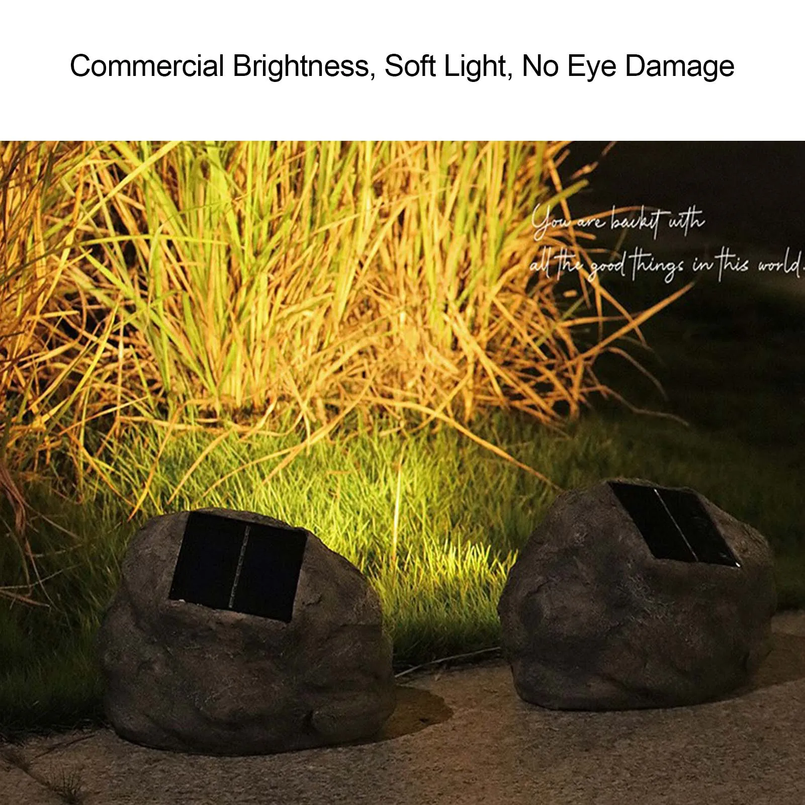 Luci solari da giardino in pietra di simulazione di luce solare da esterno con 4 led lampade da giardino per esterni con luce per laghetto impermeabile