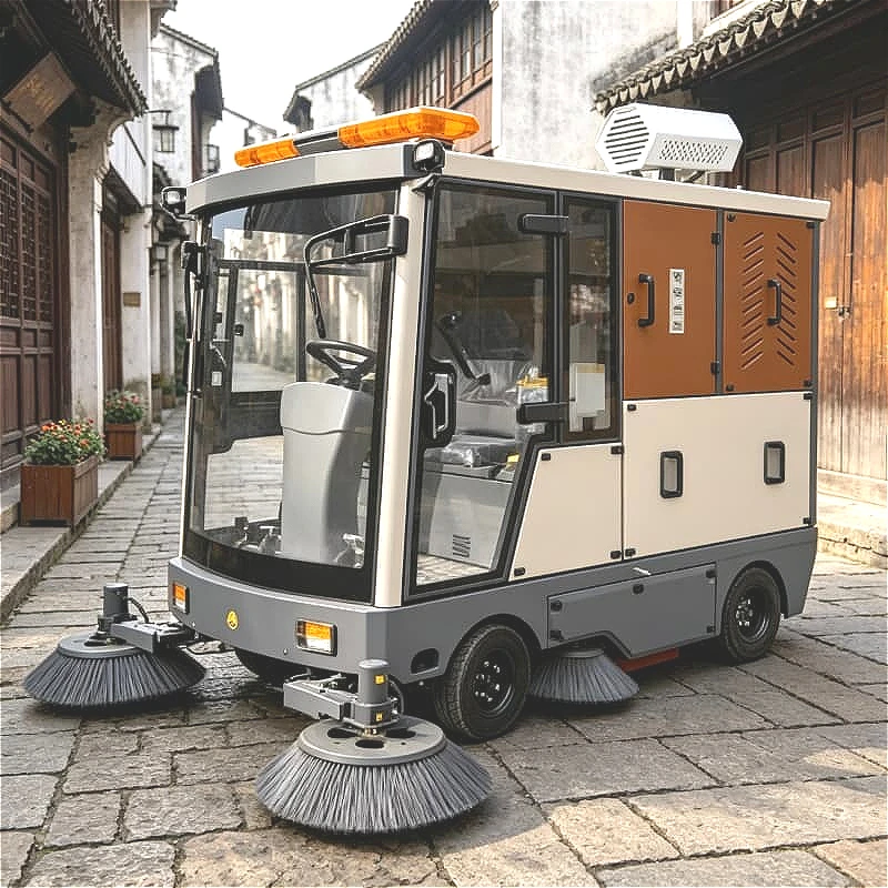 Floor Sweeper Ride On Battery Powered Automatic Cleaning Machine for Shopping Mall Airport Terminal Dust Collection Customized