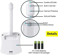 HOMEFISH Wireless Motion Sensor LED Night Light RGB 8 Colors Toilet Bathroom Atmosphere Colorful Lamp Sensor LED Night Lights 5