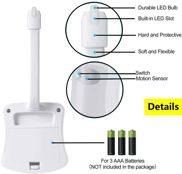 HOMEFISH Wireless Motion Sensor LED Night Light RGB 8 Colors Toilet Bathroom Atmosphere Colorful Lamp Sensor LED Night Lights 5 HOMEFISH Wireless Motion Sensor LED Night Light RGB 8 Colors Toilet Bathroom Atmosphere Colorful Lamp Sensor LED Night Lights 5