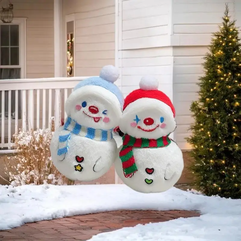 

Очаровательный плюшевый брелок со снеговиком, мягкая кукла, зимний шарф, подвеска, Рождественский декор, сумка, очаровательный подарок