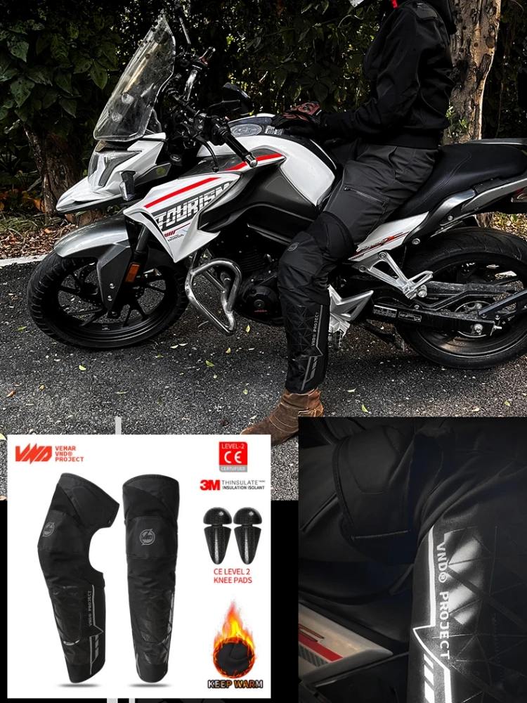 Thermal Thick Warm Winter Motorcycle Knee Pads 2Pcs Set Windproof Ski Scooter Motorbike Riding Protective Gear