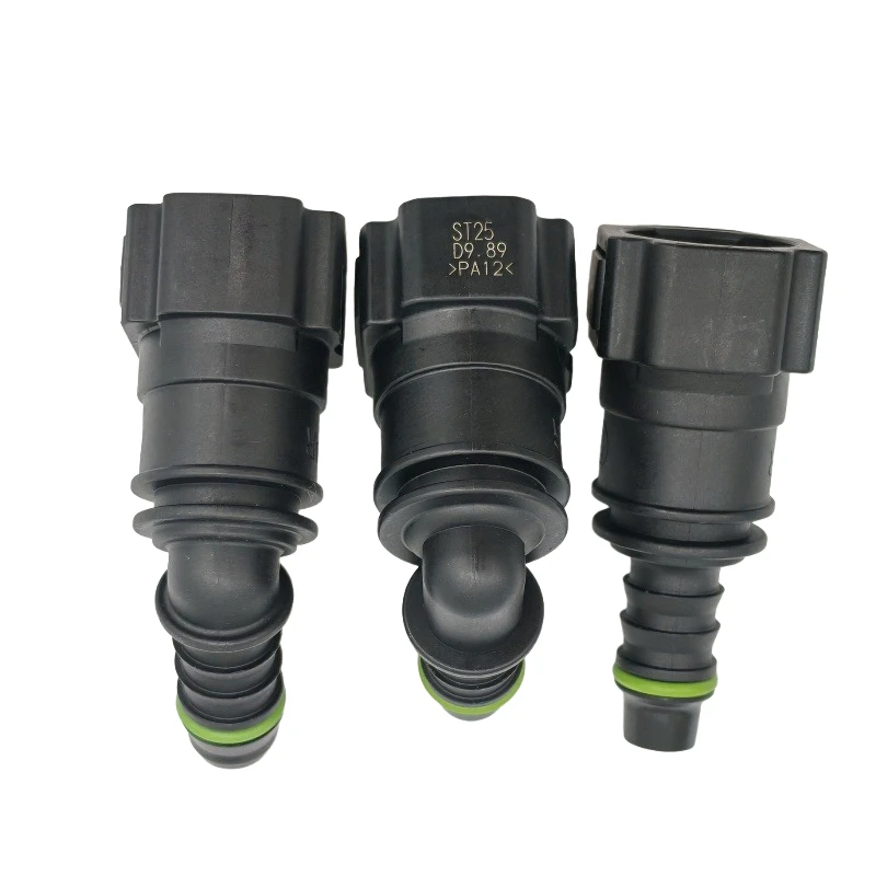 10mm D10 9.89 ID8 female plastic connector auto Fuel line quick connector 90 degree joint connector 2 pcs one lot