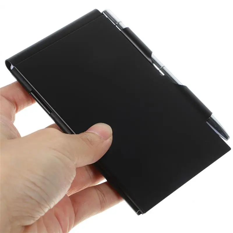 

Pocket Notepad Metal Case Notepad With Pen Pocket Note Planner Tearable Notebook Small Notepad Office School Diary Organizer