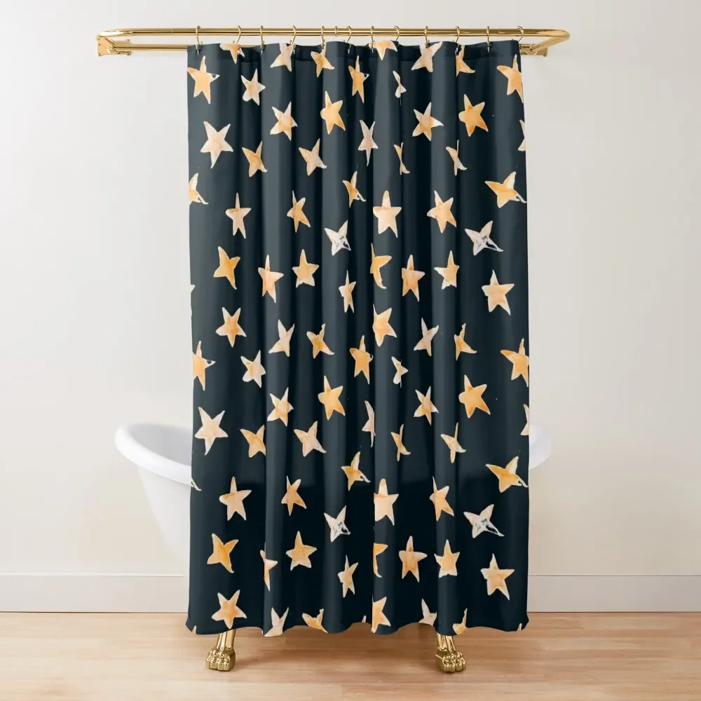 

Watercolor Dark Night Sky Stars Twinkle Twinkle Little Stars Shower Curtain Cover Shower For Bathrooms For The Bathroom Curtain