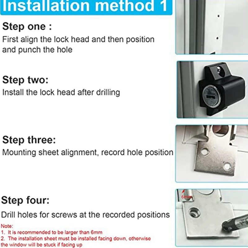 أفضل 2 قطعة مجموعة الفولاذ المقاوم للصدأ سبائك الألومنيوم نافذة قفل مكافحة سرقة قفل انزلاق الباب الطفل قفل مضاد للسرقة أسود