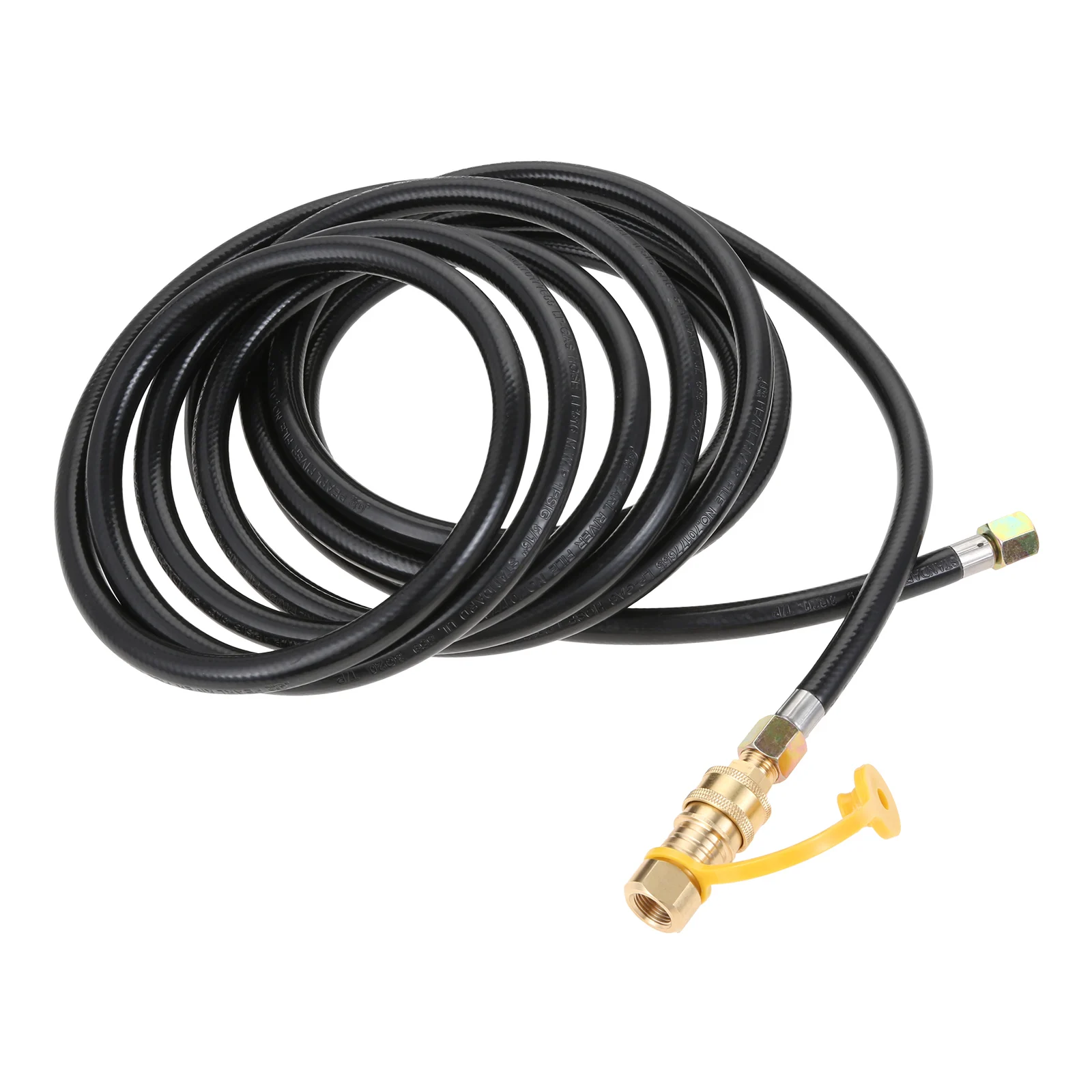 1set 20 feet Propane Quick-Connect Hose with 3/8 Inch Gas Quick Disconnect Plug Connect Valve fit for Low Pressure System