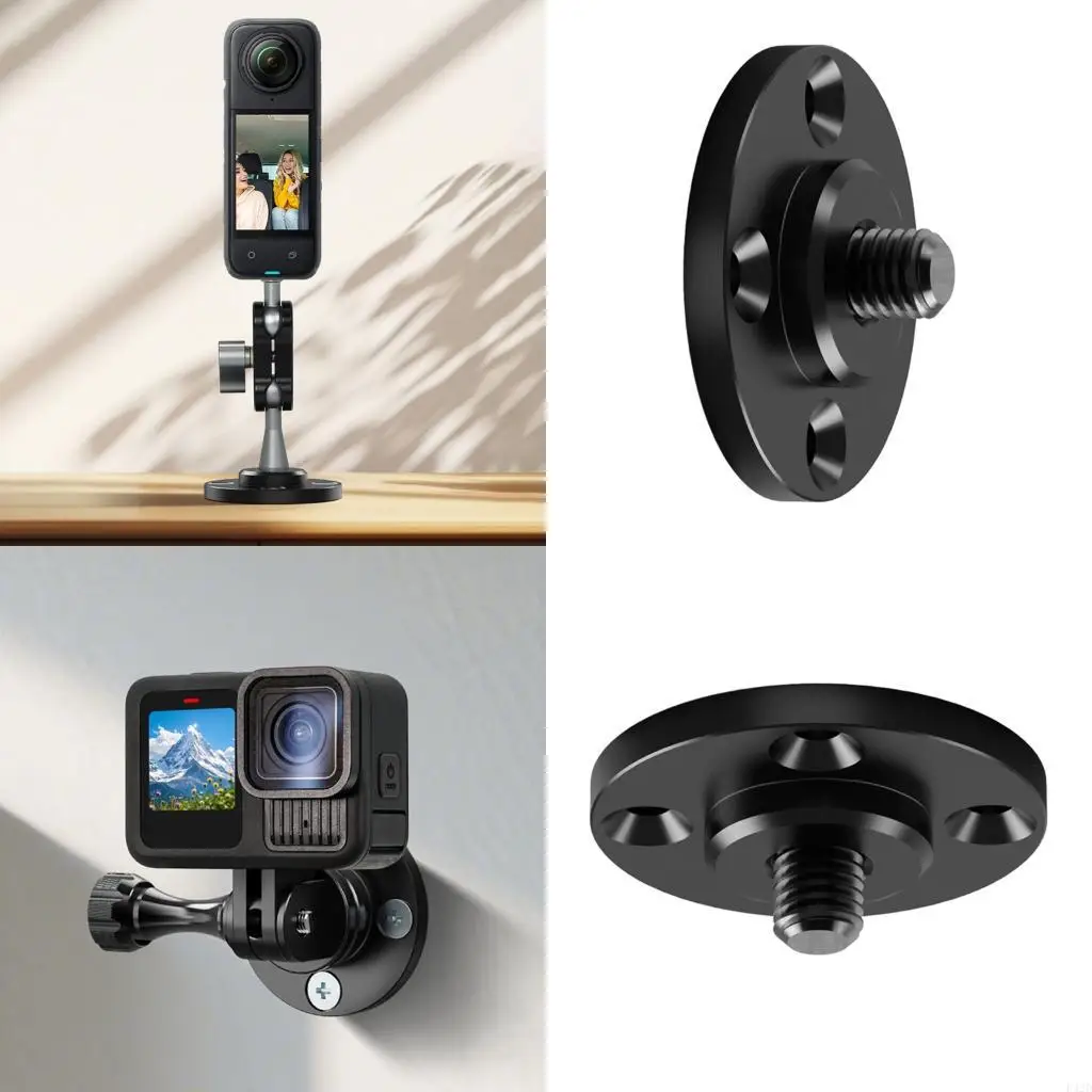 

F42D Aluminum 3/8 Thread Wall Mount Camera Mount Base For DSLR Lights Phone Stands