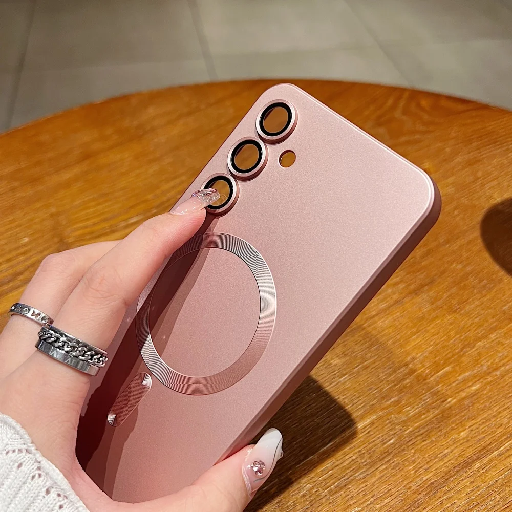 حافظة لهاتف سامسونج S25 الترا الفاخرة غير اللامعة لهاتف جالاكسي S24 S23 S22 S21 S21 Plus FE A56 A55 A54 A36 A35 A16 A15 غطاء ناعم