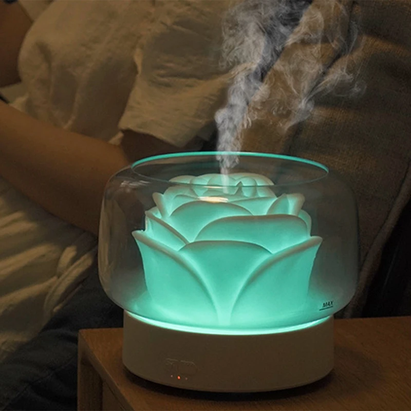 400ML Essential Oil Aromatherapy Diffuser AC110V With Warm And Color LED Lamp Humidificador Aromatherapy Machine US Plug