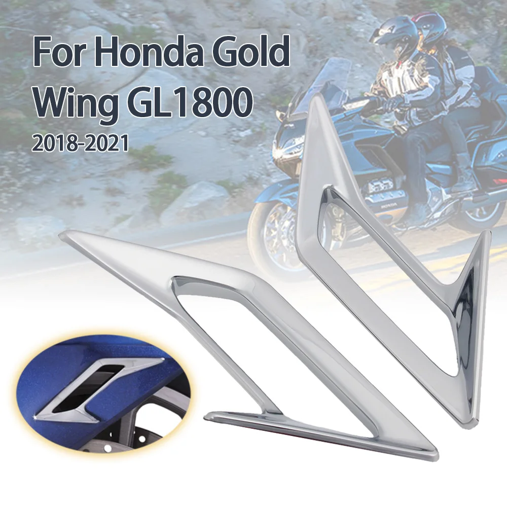 

Для мотоциклов Honda Gold Wing GL 1800 Tour DCT, GoldWing GL1800, F6B 2018-2023: Комплект декоративных накладок на вентиляционные отверстия переднего крыла, элементы декора