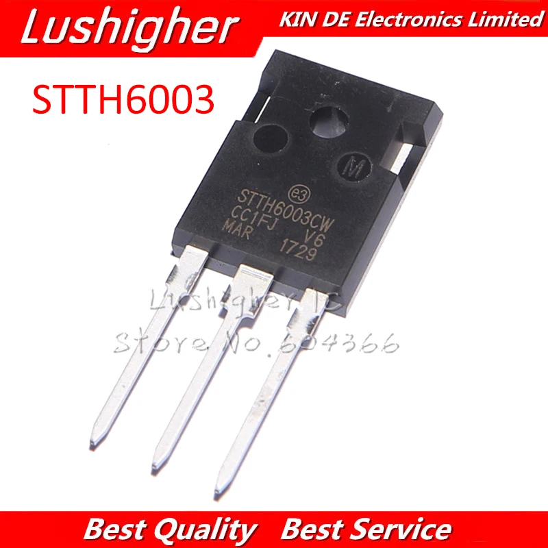 5PCS STTH6003CW TO-247 STTH6003 TO247 DIODE ARRAY 300V 30A