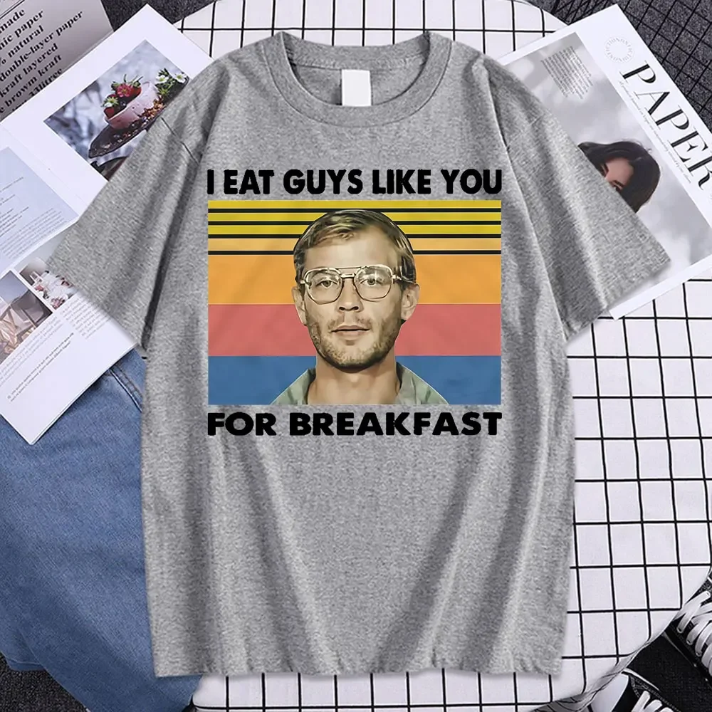 أنا أكل الرجال مثلك لـ BREAJFAST شراء تي شيرت كاجوال شخصي جيفري دامر وملابس الشارع العتيقة