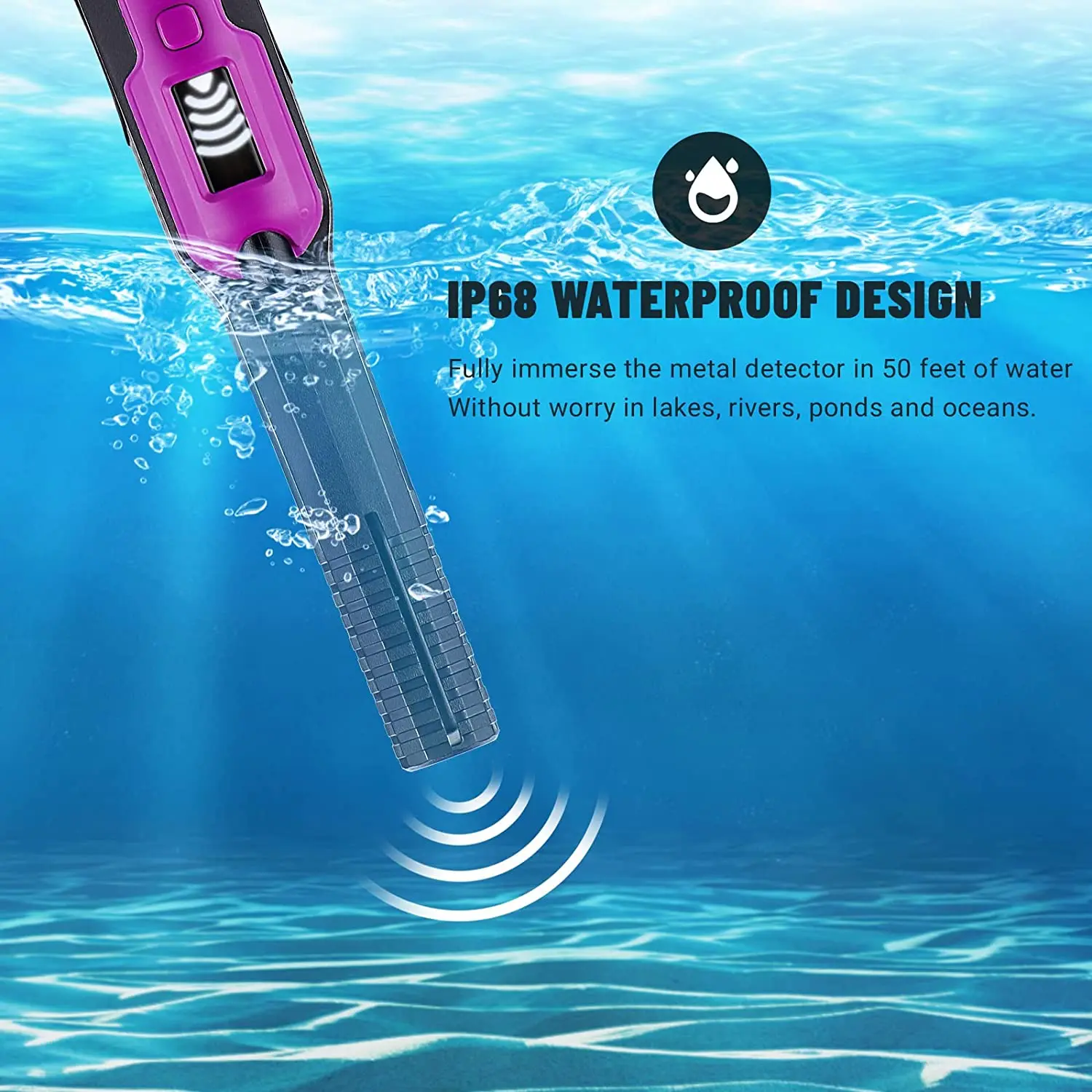 LCD Display Handheld Metal Detector HS-16 High Sensitive Waterproof Pinpointer Three Modes