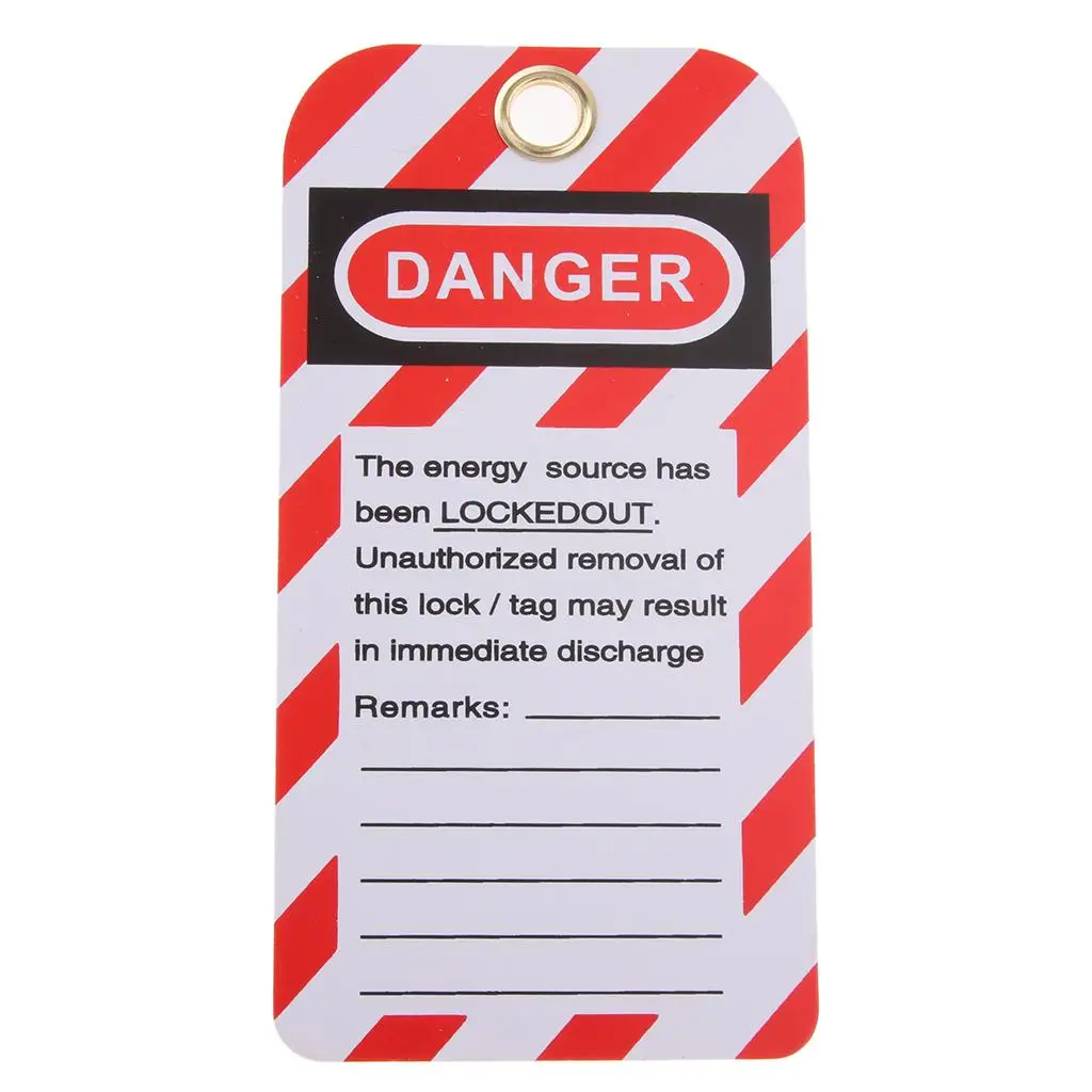 Red Plastic Key Tags Do Not Operate Safety Lock Label Marking Card for Industrial Lockout System OSHA
