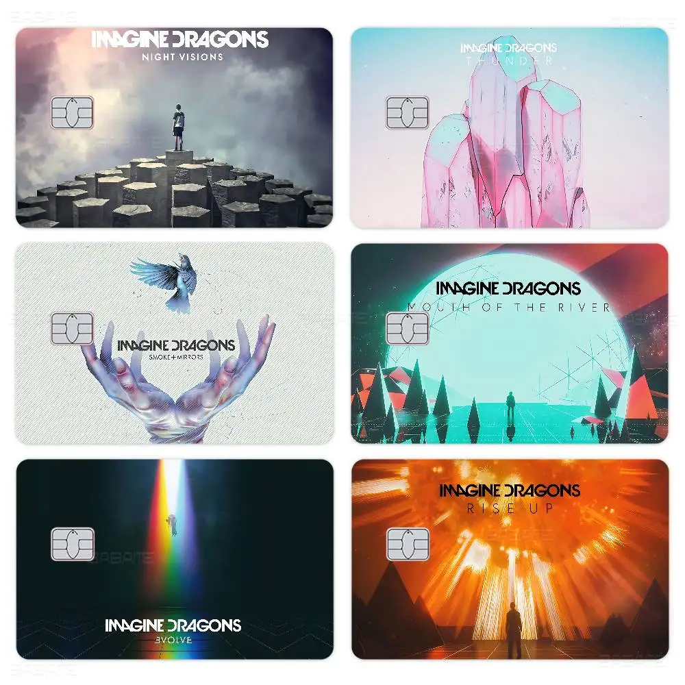 Popular Band I-Imagine Famous D-Dragons Anime Front Cover Film Sticker Skin for Credit Debit Card Small Large Chip