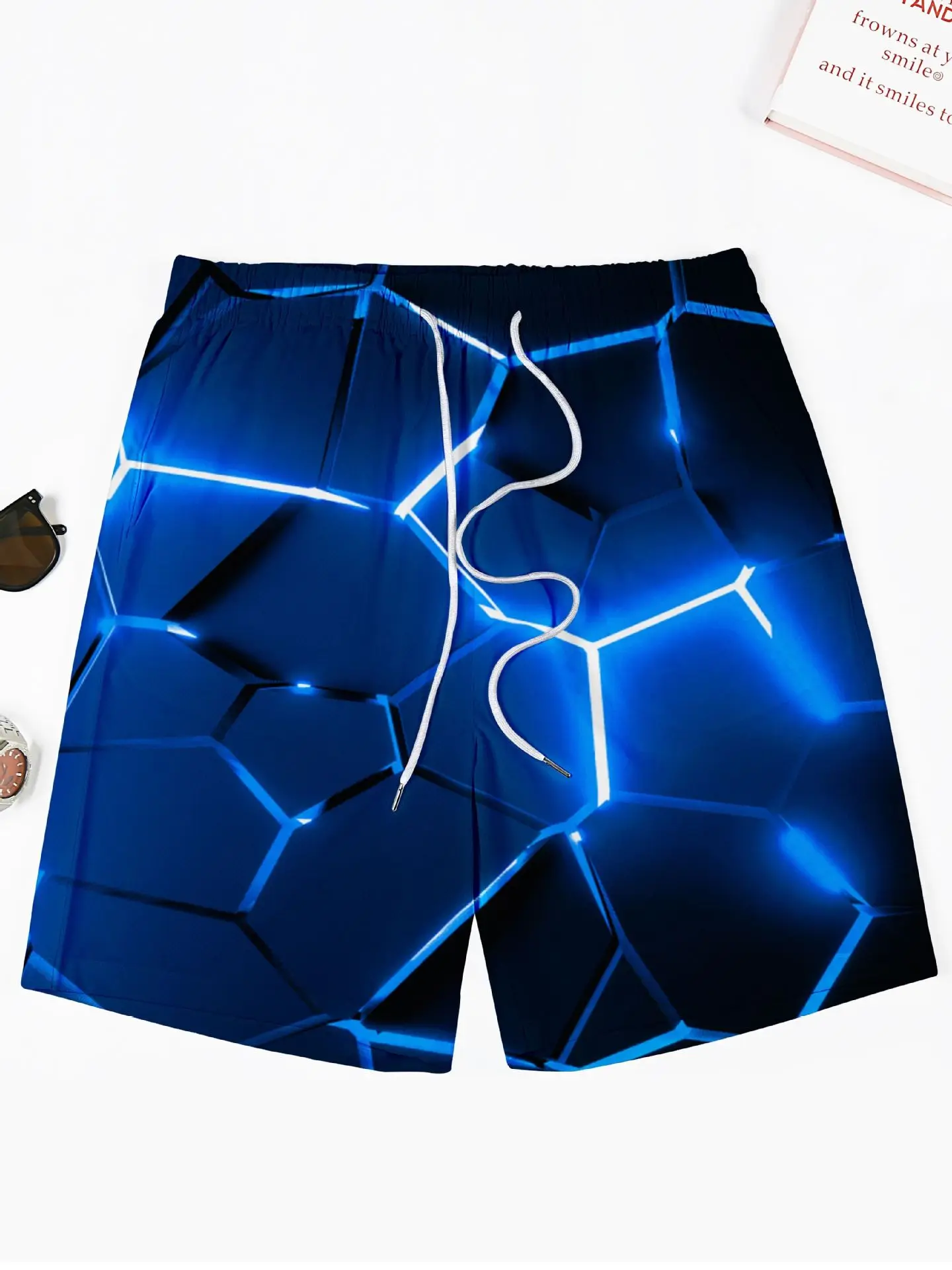 Zomer Strand Shorts Voor Heren Sneldrogend 3d Digitaal Printen Outdoor Casual Shorts Voor Heren Shorts Voor Heren