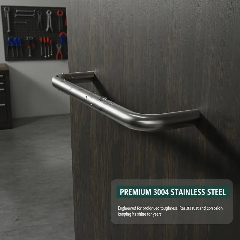 304 Stainless Steel Innerl Thread U-Shaped Double Curved Handle Modern Cabinet Door Handles Drawer Door Knobs Pulls