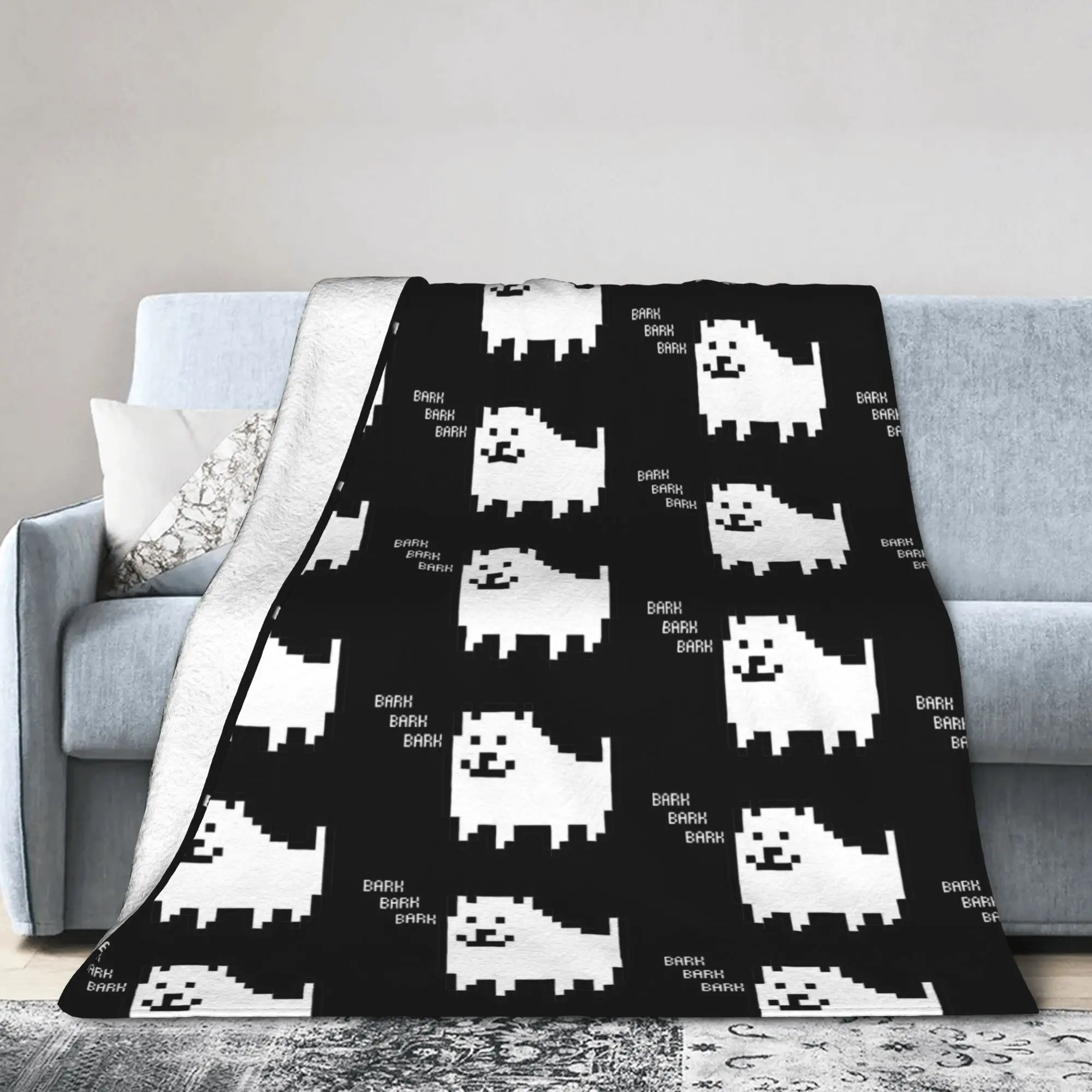 Undertales Annoying Dog Blanket Velvet Summer Air Conditioning Breathable Ultra-Soft Throw Blanket for Bedding Bedroom Bedspread