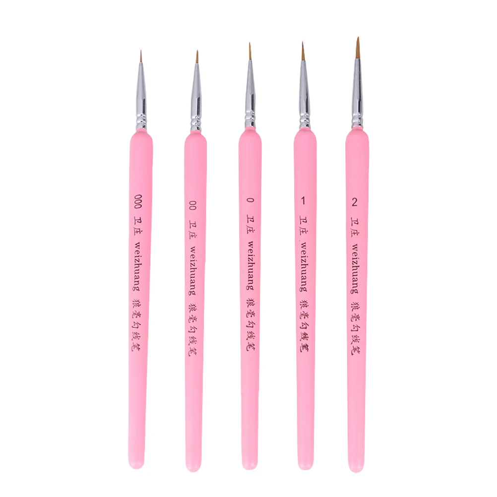 

5 Pcs Miniature Pencil Child Paint Brush Liner Wooden Watercolor Brushes for Adults