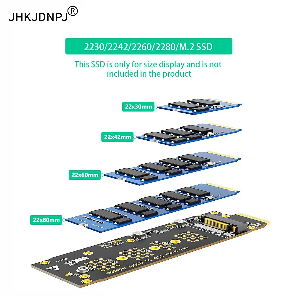 U.2 SFF-8639 to NVMe Ruler 1U GEN-Z EDSFF Short SSD E1.S Adapter