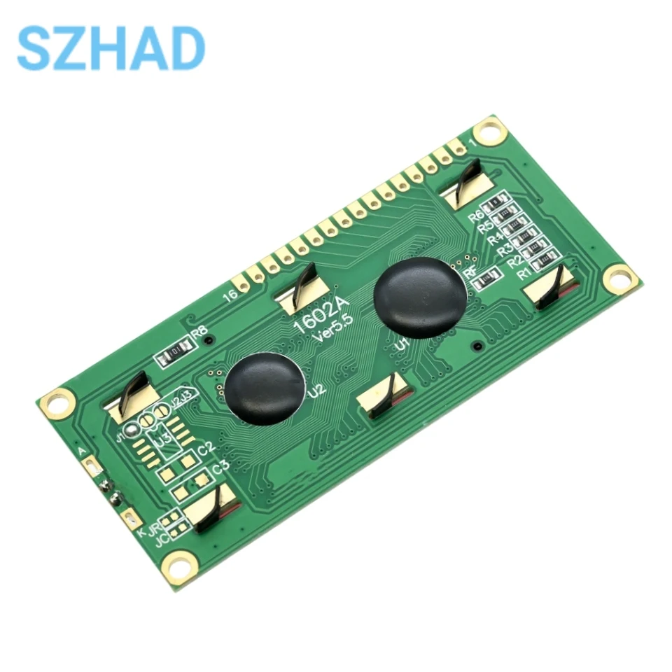 1602A IIC 16x2 LCD Module – Yellow-Green Screen With Level Conversion, 5V For Arduino & MCU Projects