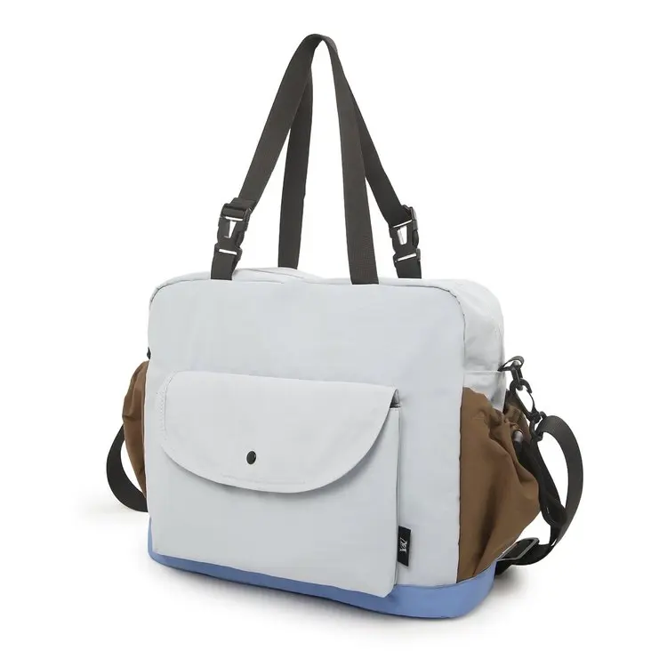 Korean Version of Spliced Contrast Cloth Bag 2026 New High-end Large-capacity Commuting Versatile One-shoulder Crossbody Bag