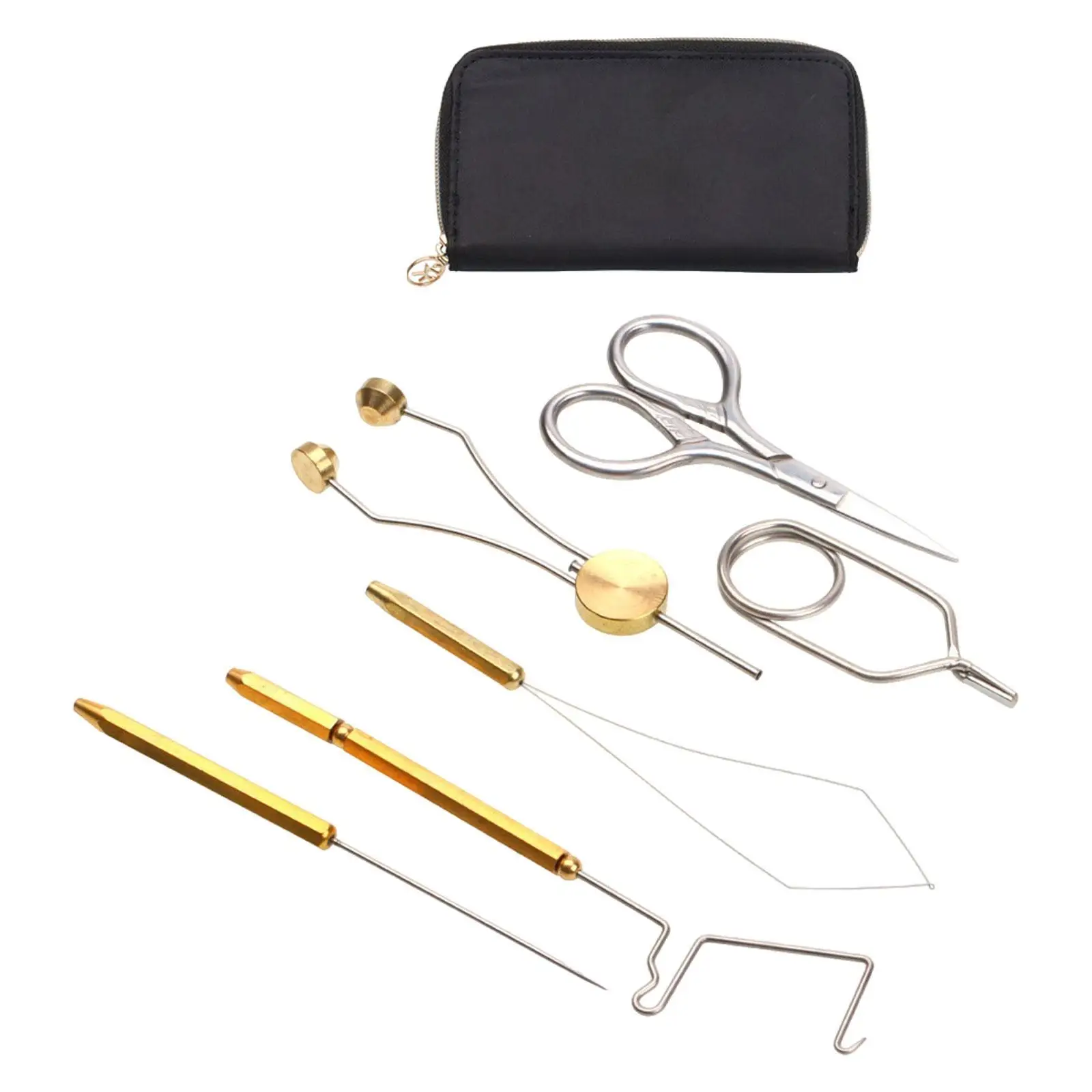 

6x Fly Fishing Tying Tools Kit Scissors Portable Fishing Lures Making Outdoor