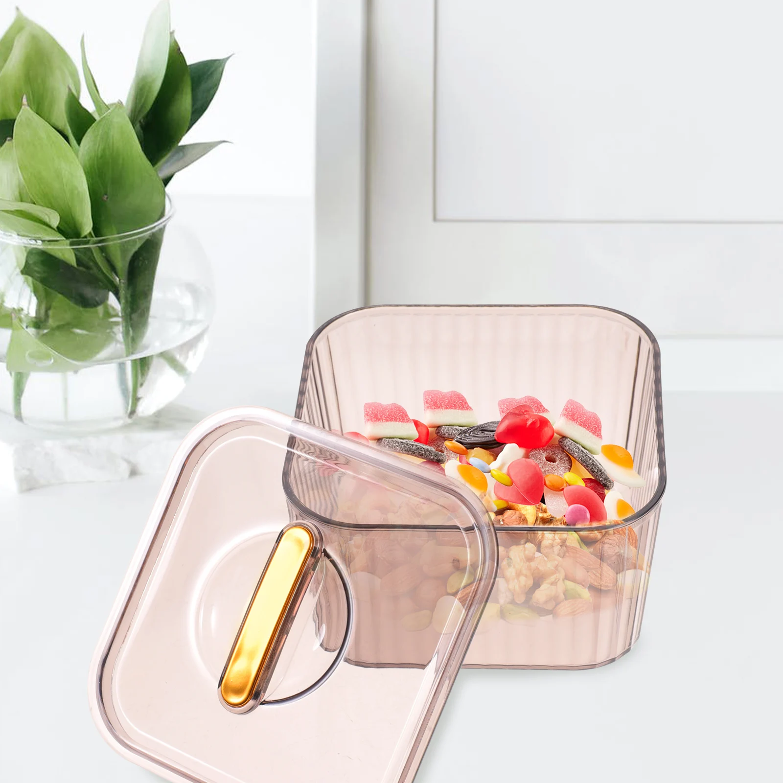 

C Food Tray Table Clear Plastic Container Snack Storage serving Holder Jewelry Cosmetics Kitchen