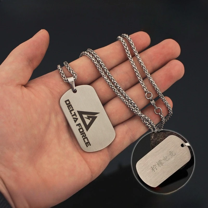 6cm/2.36in Delta Action Model Military Plaque Metal Hang Tag Naszyjnik grawerowanie Logo Identity Plaque Gift Collection Zawieszka Zabawka
