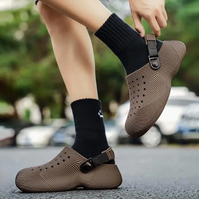 Herren Soft Cloud Plateau-Clogs mit dicker Sohle – Sommer 2026 Rutschfeste, wasserdichte Strand-Sandalen für Männer – Bequeme Fahrerschuhe – Detail 2