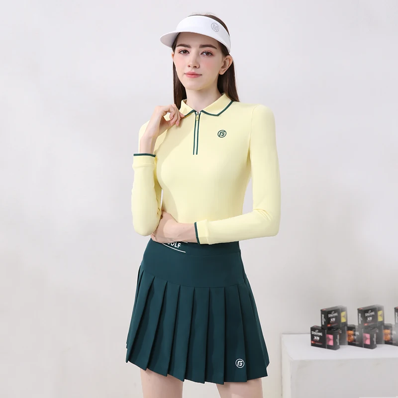 Golfist Golf Autumn Shirt Long Sleeve Turn-down Collar T-shirt Causal Sports Women\'s Clothing Slim Fit Breathable Golf Shirt