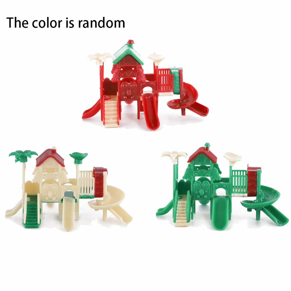 Mini Tobogán De Parque Infantil De Plástico DIY Para Decoración De Casas De Muñecas Y Mesas De Arena – Escala 1/75, Colores Surtidos