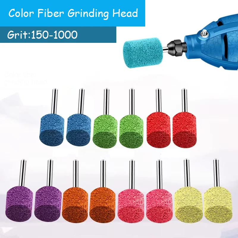 

1/5/10 шт., 3 мм хвостовик, нейлоновое волокно, абразивная головка, нетканая полировальная шлифовальная головка, Rotay Power Air Tools, шлифовальная головка