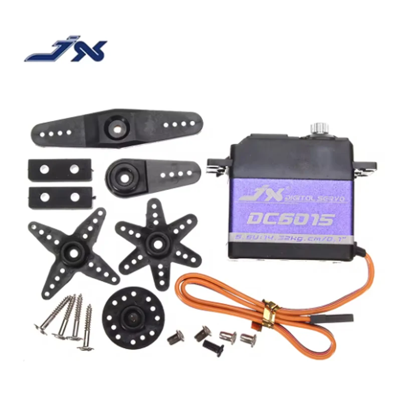 JX DC6015 4.8-6.6V 15kg High Torque Metal Gear Coreless Digital Servo For 1/8 1/10 RC Wltoys Drift Car Truck