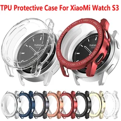Защитный чехол с полным покрытием для Xiaomi Watch S3 SmartWatch, мягкий защитный чехол из ТПУ для экрана, бампер, аксессуары для Mi Watch S3 