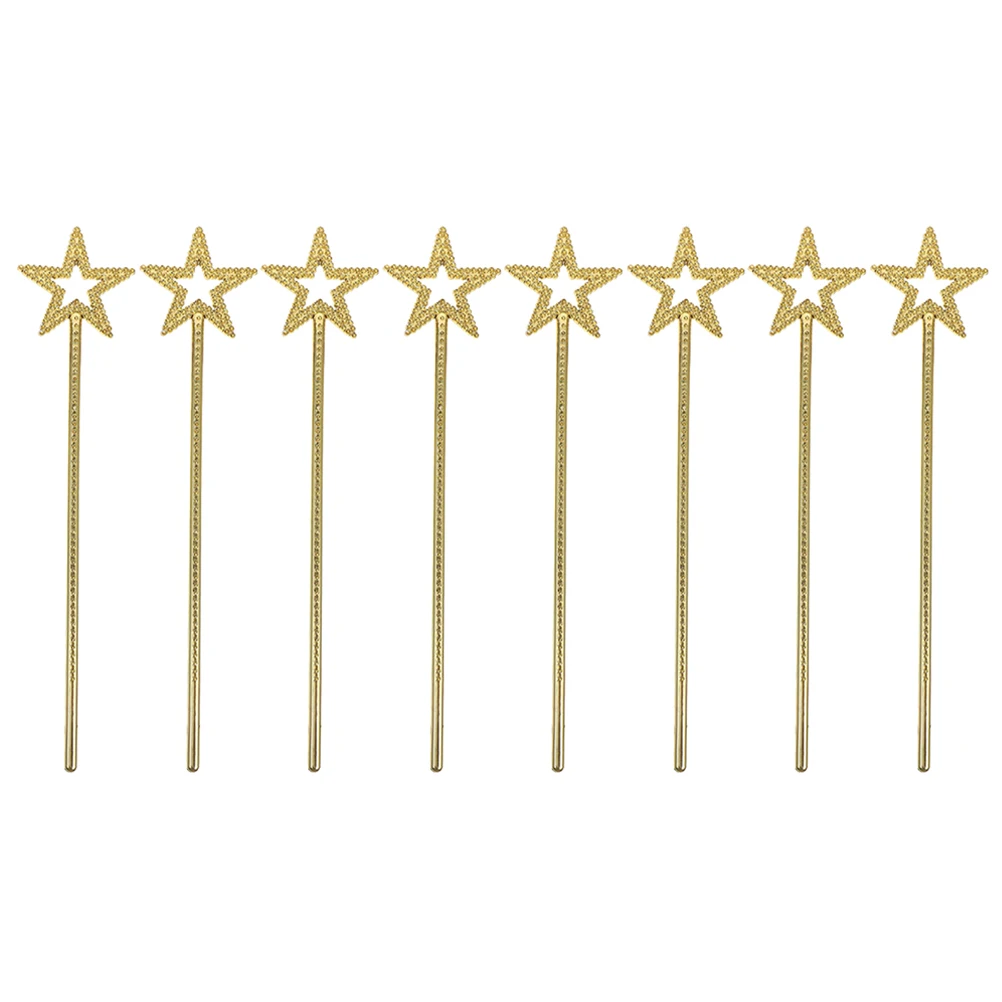 

8pcs Star Shaped Plastic Fairy Wands For Kids Lovely Party Props Masquerade Wand Children Playthings Stage Performance