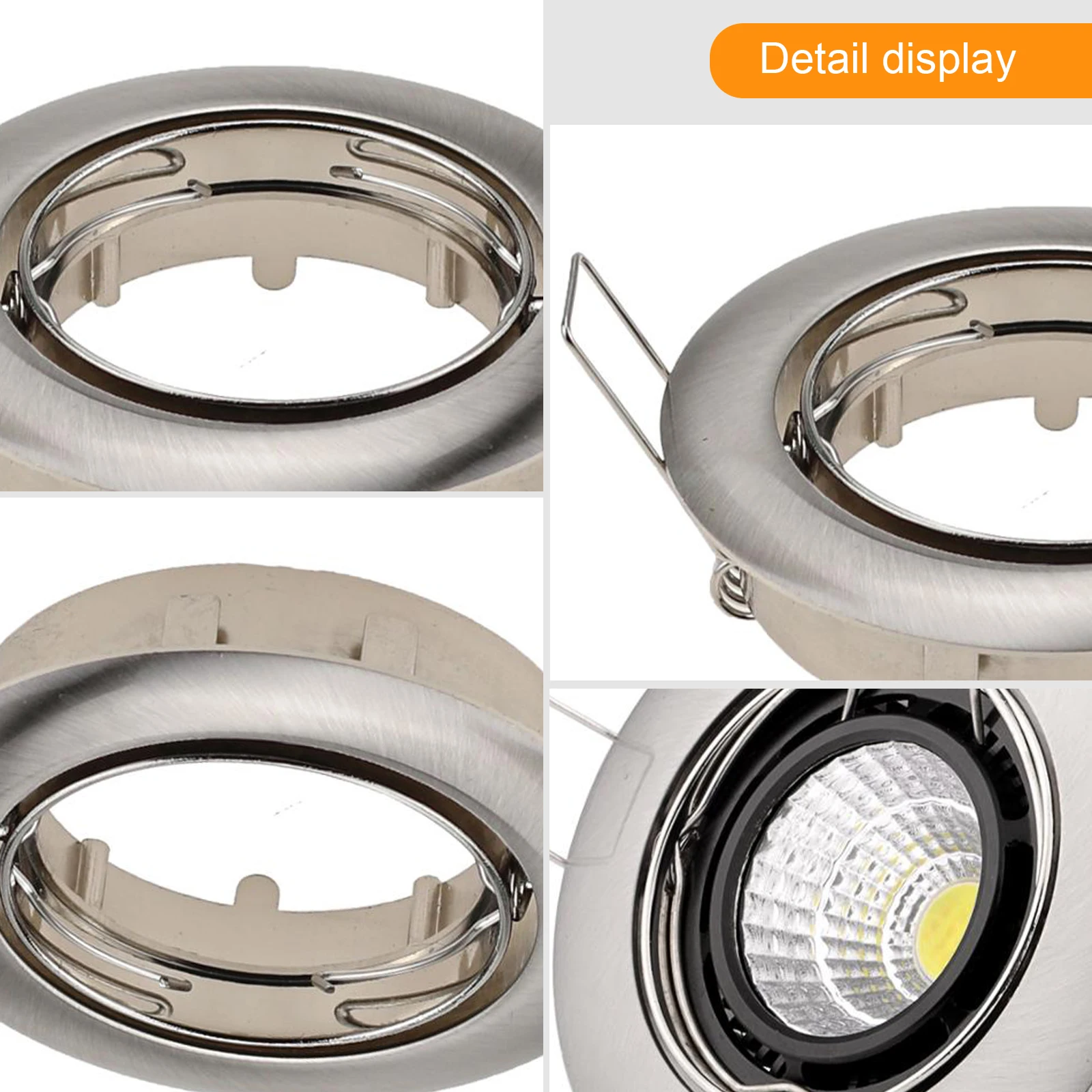 5 pçs/lote recessed led 70mm downlight recessed regulável luzes do ponto de teto lâmpada teto gu10 mr16 ponto luminárias