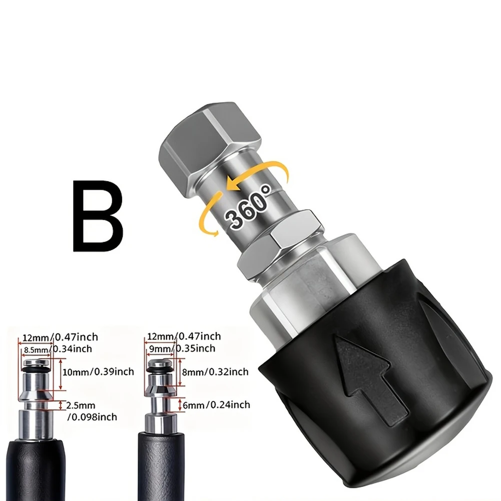 Hose Swivel Adapter Pressure Washer Swivel Wear Resistant Material High Pressure Washer Joint For Reaching Nooks