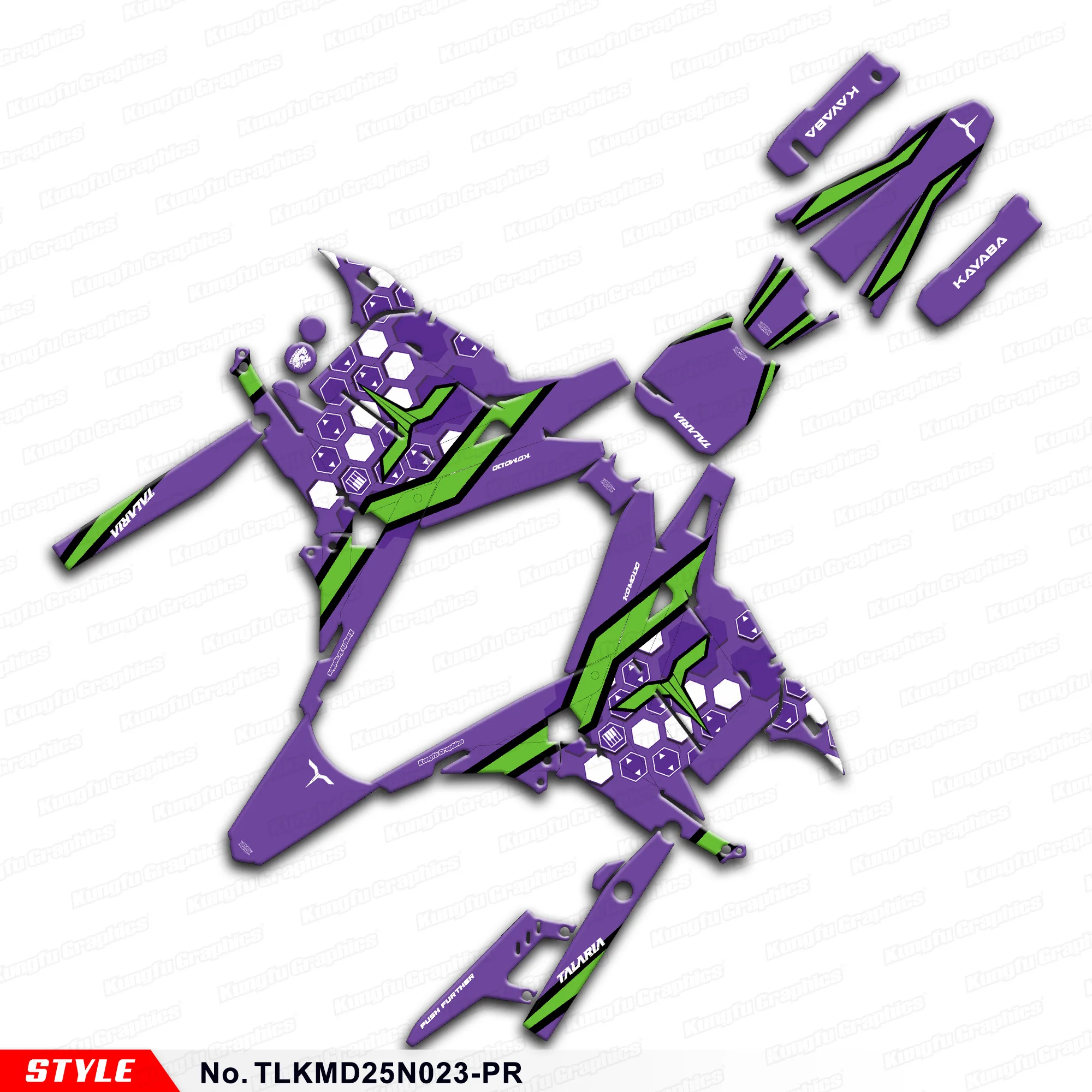 

JY RACING Graphics Sheet Adhesive Sticker for TALARIA KOMODO, Décor, Style No.TLKMD25N023-PR