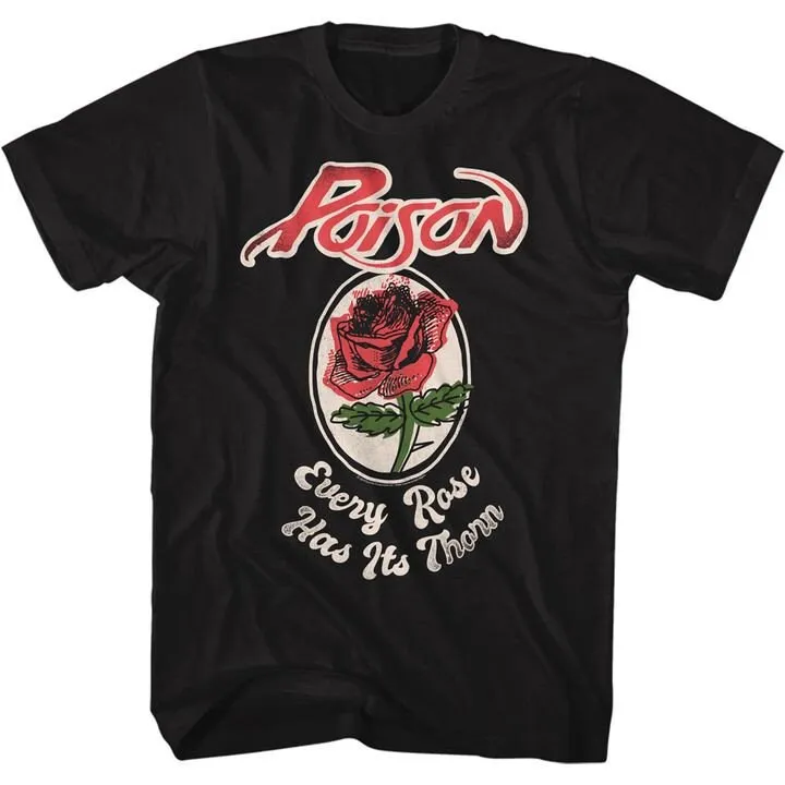 Poison Every Rose Black Adult T Shirt