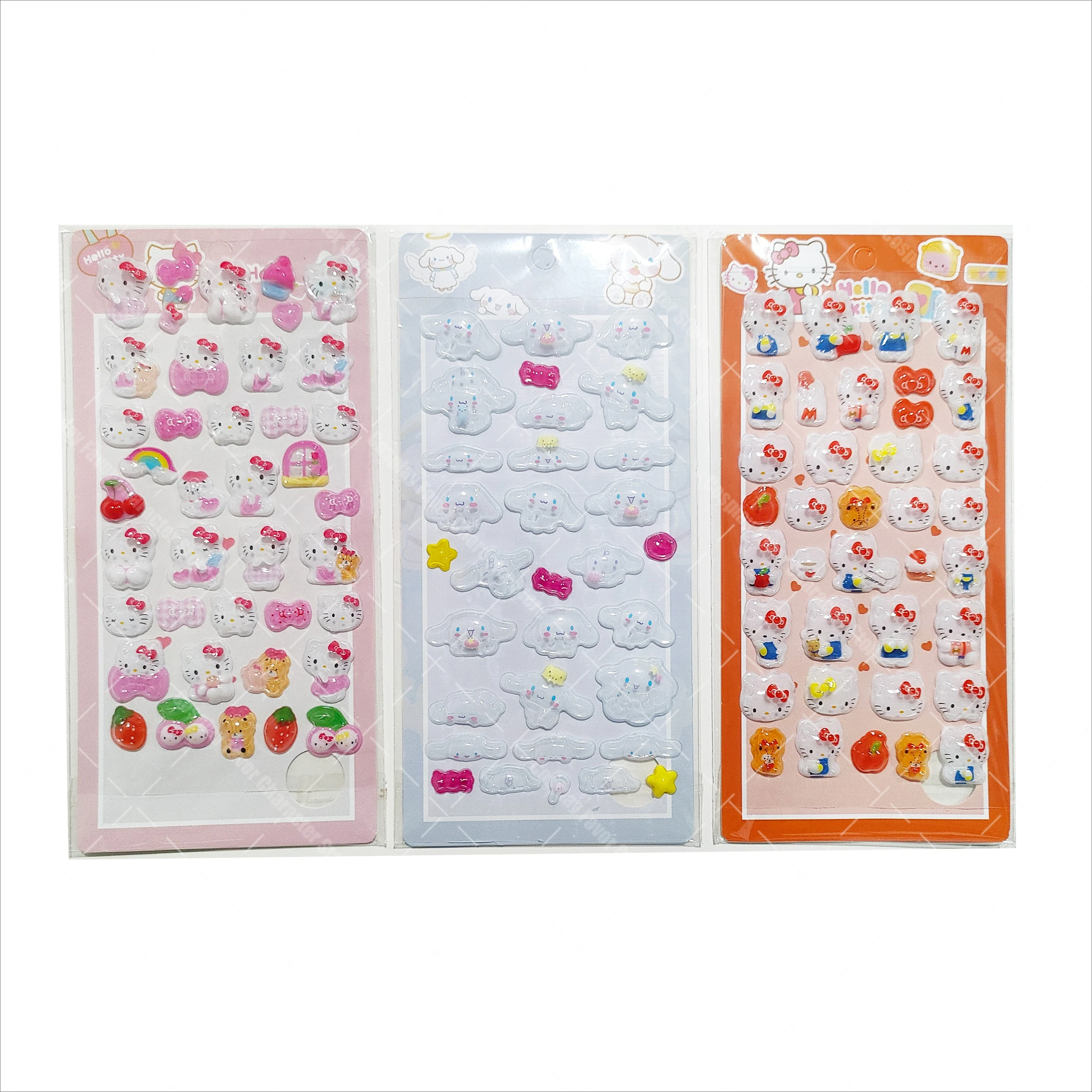 Gli adesivi in rilievo 3D Kitty Cinnamoroll sono carini e divertenti materiali creativi fai-da-te per i fan Regali a sorpresa per bambini Decorazione della casa