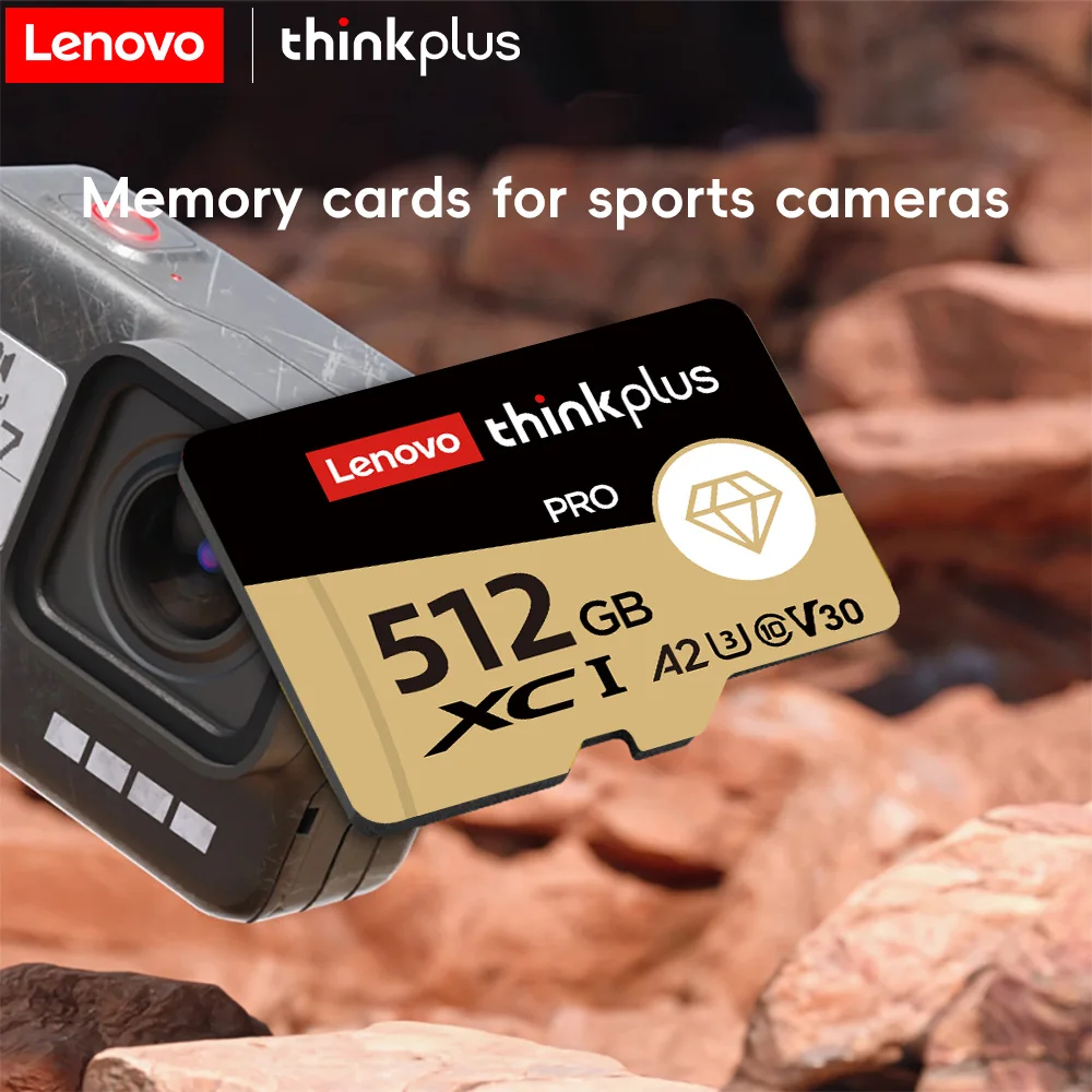 Lenovo 512GB Micro SD TF Card, Class 10 U3 High Speed Flash Memory, Universal Memory Card for Mobile Phone Camera Laptop