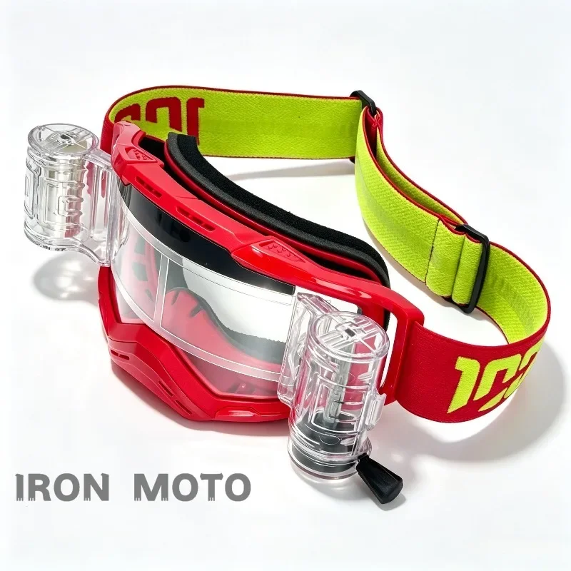 Motocross Goggles with Roll-Off System, Dirt Bike Racing Goggles, Anti-Scratch Wide Vision Off-Road Motorcycle Goggles