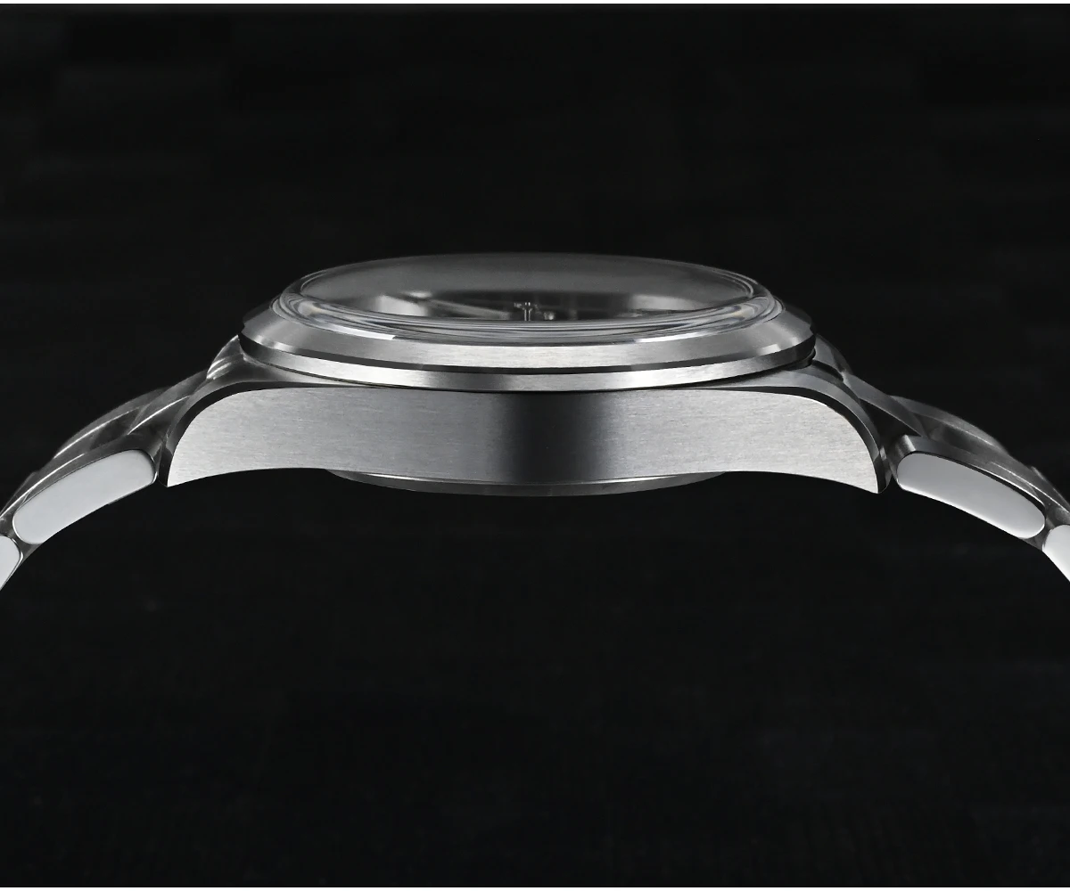 San Martin Men Automatic Watch 38MM  Mechanical Wristwatch Sapphire 100M Waterproof BGW-9 Blue Luminous NH35