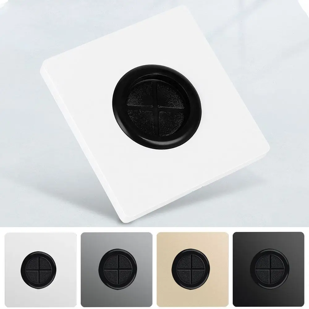 86Type Cable Socket Panel with Rubber Pad Outlet Hole Cable Cover ABS Wall Decorative Blank Panel Cable Organizer Storage